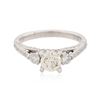 Image 1 : 18KT White Gold 1.57 ctw Diamond Ring