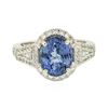 Image 1 : 14KT White Gold 3.03 ctw Tanzanite and Diamond Ring