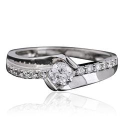 14KT White Gold 0.46 ctw Brilliant Cut Diamond Ring