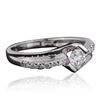 Image 2 : 14KT White Gold 0.46 ctw Brilliant Cut Diamond Ring