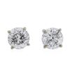 Image 1 : 14KT White Gold 0.97 ctw Diamond Stud Earrings