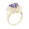 Image 3 : 14KT Yellow Gold 4.47 ctw Tanzanite and Diamond Ring