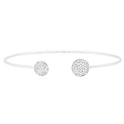 14KT White Gold 0.25 ctw Diamond Bangle Bracelet