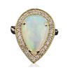 Image 1 : 14KT Yellow Gold 5.31 ctw Opal and Diamond Ring