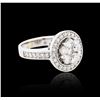 Image 2 : 14KT White Gold 1.75 ctw Diamond Ring