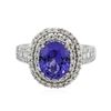 Image 1 : 14KT White Gold 2.86 ctw Tanzanite and Diamond Ring