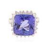 Image 1 : 14KT White Gold 12.95 ctw GIA Certified Tanzanite and Diamond Ring