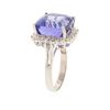 Image 3 : 14KT White Gold 12.95 ctw GIA Certified Tanzanite and Diamond Ring