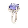 Image 3 : 14KT White Gold 12.95 ctw GIA Certified Tanzanite and Diamond Ring