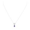 Image 1 : 14KT White Gold 0.93 ctw Tanzanite and Diamond Pendant With Chain