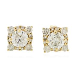 14KT Yellow Gold 1.62 ctw Diamond Earrings