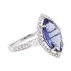 Image 2 : 14KT White Gold 3.02 ctw Tanzanite and Diamond Ring