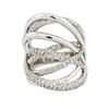 Image 1 : 14KT White Gold 1.00 ctw Diamond Ring