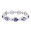 Image 2 : 14KT Two-Tone Gold 15.66 ctw Tanzanite and Diamond Bracelet