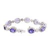 Image 3 : 14KT Two-Tone Gold 15.66 ctw Tanzanite and Diamond Bracelet