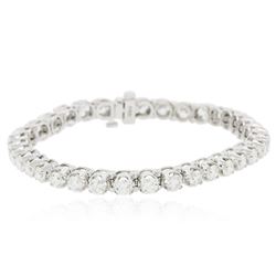 14KT White Gold 7.60 ctw Diamond Tennis  Bracelet