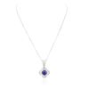 Image 1 : 14KT White Gold 4.18 ctw Tanzanite and Diamond Pendant With Chain