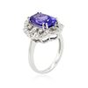 Image 3 : 14KT White Gold 4.16 ctw Tanzanite and Diamond Ring