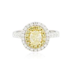 18KT Two-Tone Gold 1.26 ctw Diamond Engagement Ring