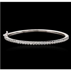 14KT White Gold 1.60 ctw Diamond Bangle  Bracelet