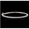 Image 1 : 14KT White Gold 1.60 ctw Diamond Bangle  Bracelet