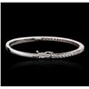 Image 2 : 14KT White Gold 1.60 ctw Diamond Bangle  Bracelet