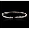 Image 3 : 14KT White Gold 1.60 ctw Diamond Bangle  Bracelet