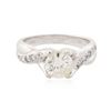 Image 1 : 14KT White Gold 1.67 ctw Diamond Ring