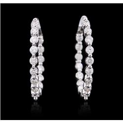 14KT White Gold 1.83 ctw Diamond Earrings