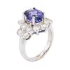 Image 3 : 14KT White Gold 4.14 ctw Tanzanite and Diamond Ring