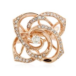 14KT Rose Gold 0.42 ctw Diamond Ring