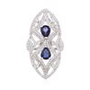 Image 1 : 14KT White Gold 1.98 ctw Sapphire and Diamond Ring