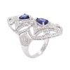 Image 3 : 14KT White Gold 1.98 ctw Sapphire and Diamond Ring