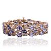 Image 1 : 14KT Rose Gold 24.17 ctw Tanzanite and Diamond Bracelet