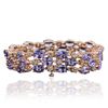 Image 2 : 14KT Rose Gold 24.17 ctw Tanzanite and Diamond Bracelet