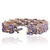 Image 3 : 14KT Rose Gold 24.17 ctw Tanzanite and Diamond Bracelet