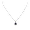 Image 1 : 14KT White Gold 1.22 ctw Tanzanite and Diamond Pendant With Chain