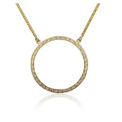 18KT Yellow Gold 1.00 ctw Diamond Pendant With Chain