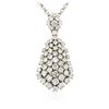 Image 2 : 14KT White Gold 5.96 ctw Diamond Pendant With Chain