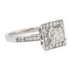 Image 2 : 14KT White Gold 1.17 ctw Radiant Cut Diamond Ring