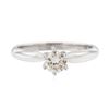 Image 1 : 14KT White Gold 0.41 ctw Round Diamond Solitaire Ring