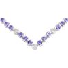 Image 2 : 14KT White Gold 15.40 ctw Tanzanite and Diamond Necklace