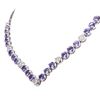 Image 3 : 14KT White Gold 15.40 ctw Tanzanite and Diamond Necklace