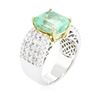 Image 3 : 14KT Two-Tone Gold 5.97 ctw Emerald and Diamond Ring