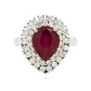 Image 1 : 14KT White Gold 3.22 ctw Ruby and Diamond Ring