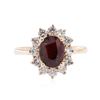 Image 1 : 14KT Rose Gold 1.57 ctw Ruby and Diamond Ring