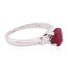 Image 2 : 14KT White Gold 1.32 ctw Ruby and Diamond Ring