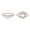 Image 3 : 14KT White Gold 1.12 ctw Diamond Ring and Guard