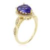 Image 3 : 14KT Yellow Gold 2.22 ctw Tanzanite and Diamond Ring
