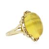 Image 2 : 14KT Yellow Gold Fluorite and Diamond Ring